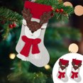 thumbnail image 2 of SLYNSHome Christmas Reindeer Stockings,19x11Inch 2024New Classic Large Stockings Character Ornaments Xmas Hanging Candy Gift Stocking Bag for Family Christmas Home Party Decoration (Deer), 2 of 9
