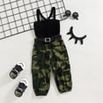 thumbnail image 4 of LYMAYTER Baby Toddler Girls 2 Piece Summer Outfits Halter Tee Shirt Tops Camo Pants Trendy Clothing Sets, 9M-5T Newborn Sleeveless Shirt Jogger Sweatsuits Sets, 4 of 11