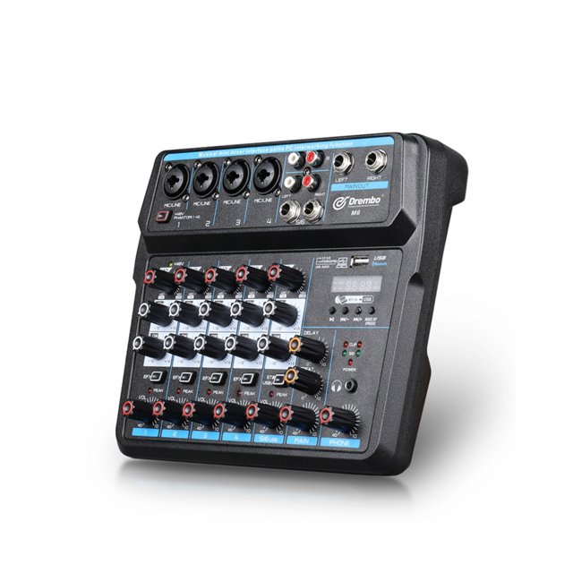 M4 M6 Aduio Mixer DJ Console With Sound Card Bluetooth For PC Recording Mic Instrument Mixing Interface