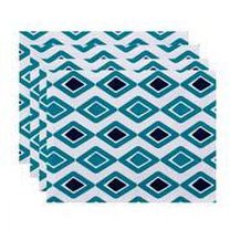 Simply Daisy 18" x 14" Diamond Jive 2 Geometric Print Placemat (Set of 4)