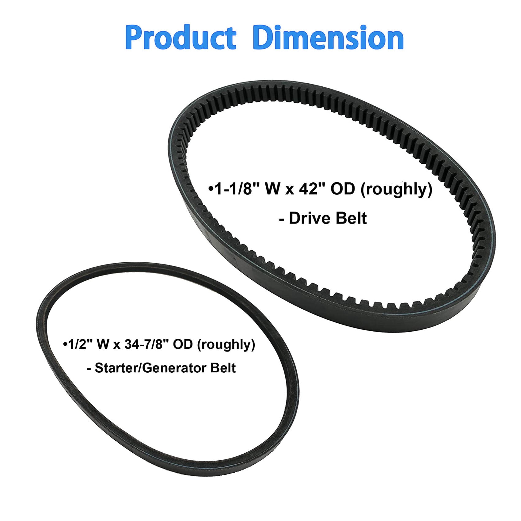 LABLT Drive Starter Generator Belt for EZGO Gas Golf Cart 94+ 72054G01 26414G01 4Cycle
