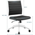 thumbnail image 4 of Modway Jive Armless Midback Leatherette Office Chair, Multiple Colors, 4 of 11