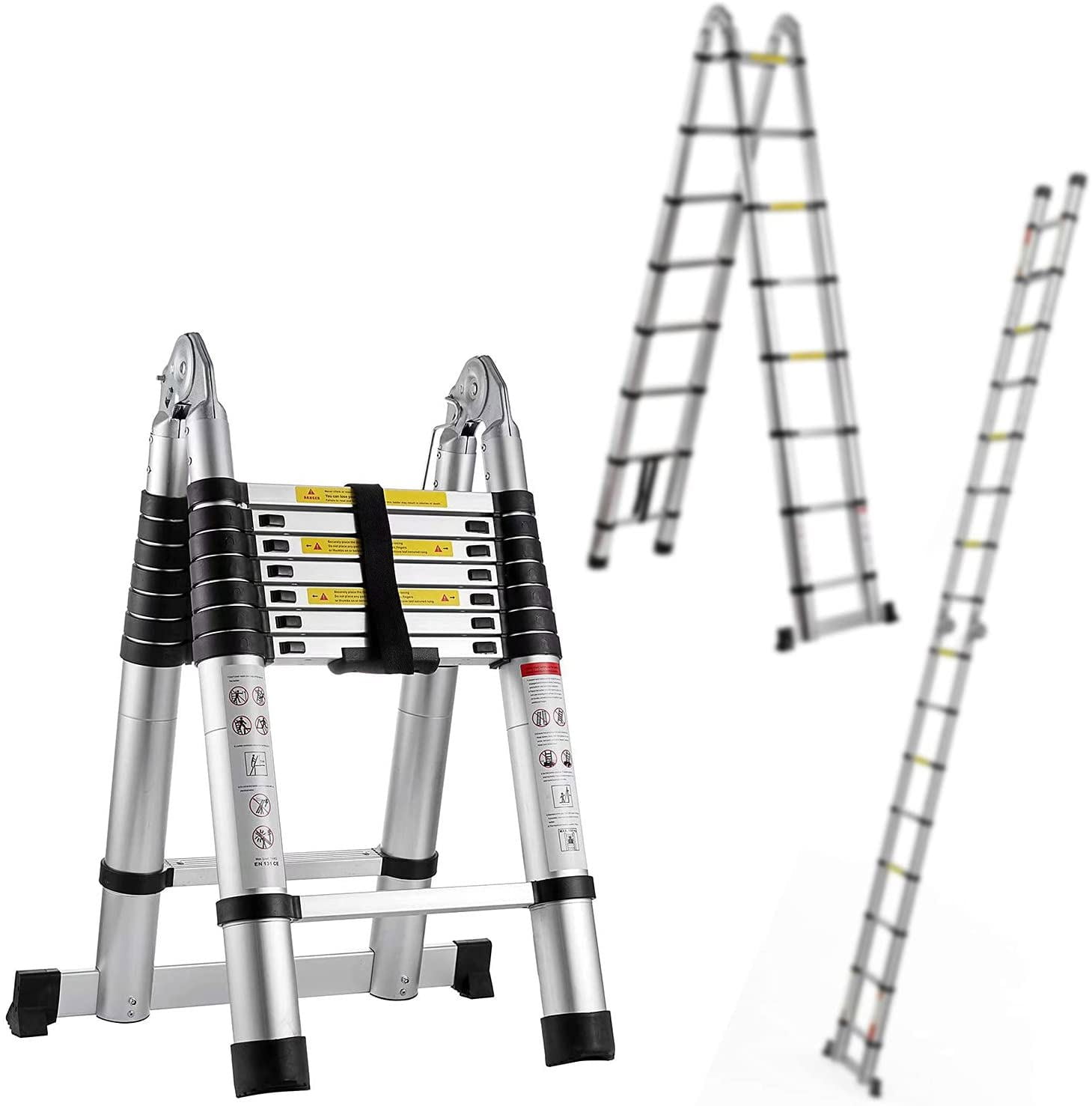 Autofather 2 Step Ladder Safety Non Slip Mat Heavy Duty Steel Folding Portable Stepladder Kitchen Stool Home Garden Tool DIY