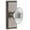 Antique Pewter, variant on Grandeur Burgundy Crystal Door Knob with Carre Plate