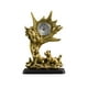 thumbnail image 4 of Reloj de mesa, estatua de Animal, reloj decorativo para estante, estatua artesanal, colección creativa de animales, adorno de escritorio para estante, León Macarena Estatua del reloj, 4 of 8