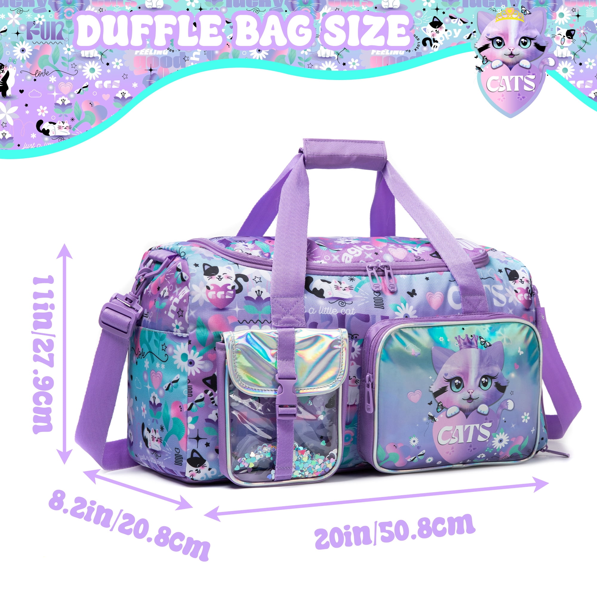 Kids Rolling Luggage Sets for Girls Cute Carry on Suitcases Hardshell with Wheels Airline Approved 16 Inch Suitcase with Travel Pillow