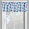 thumbnail image 4 of Ambesonne Shells Valance & Curtain, Hatched Drawn, 55"x24", Multicolor, 4 of 7