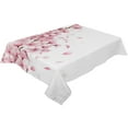 thumbnail image 3 of Pink Flower Cherry Blossoms White Tablecloths Waterproof Kitchen Items Coffee Table For living Room Home Decor Dining Table, 3 of 7