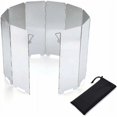 thumbnail image 1 of Wind Protection Foldable Aluminum Gas Stove Wind Protection Camping Stove with 10 Aluminum Slats, Lightweight Foldable Wind Protection, Wind Screen fo, 1 of 5
