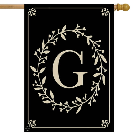 Briarwood Lane Classic Monogram Letter G Double-Sided House Flag