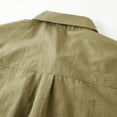thumbnail image 5 of Fnnxeal Men Button Down Shirt Cargo Pocket Summer Short Sleeve Casual Collared Khaki Shirts for Men Size M, 5 of 8