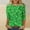 3-Green, variant on REORIAFEE St. Patrick's Day T-Shirts Womens Printing 3/4 Sleeve T-Shirts Paddy's Day Crewneck Casual Tees Loose Fashion Tops Green S
