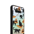 thumbnail image 3 of FINCIBO Slim TPU Bumper + Clear Hard Back Cover for LG Stylo 6 6.8" 2020, Black Cat Love Pizza, 3 of 6
