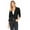 Black, variant on Women's Casual Office 3/4 Long Sleeve Open Front Blazer Jacket S-3XL