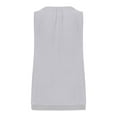 thumbnail image 4 of Chbgutlmr Tank Tops for Women Casual Crewneck Sleeveless Solid Color Fitting Ruched Comfy Summer Tops, 4 of 7