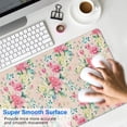 thumbnail image 4 of Long Mouse Pads for Desk,Pioneer Flower Floral Print Pattern Desk Mats on Top Of Desks, Desk Mouse Pad Extra Large with 3mm Non-Slip Base and Stitched Edge for Gaming,Office,Work,Home 31.5"x11.8", 4 of 6