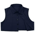 thumbnail image 3 of Kaerm Fake Collar Detachable Dickey Collar Blouse for Men Half Shirt Faux False Collar Joker Shirt Decorative Collar Navy Blue 41, 3 of 6