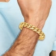 thumbnail image 2 of 14K Solid Yellow Gold 13.4mm Round Curb Link Chain Bracelet, 2 of 5