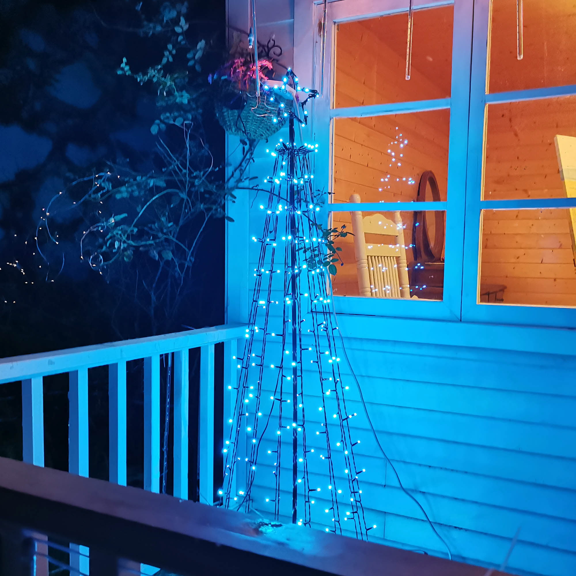 Yescom 5Ft RGB Christmas Tree Decoration Light Pop Up Christmas Tree  Bluetooth APP Remote Control Indoor Outdoor Festival Décor