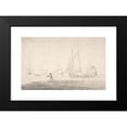 thumbnail image 2 of Willem van de Velde the Younger 14x10 Black Modern Framed Museum Art Print Titled - Boats Becalmed (Mid-17th-Early 18th Century), 2 of 5