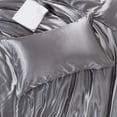 thumbnail image 1 of Silk Pillowcase Reversible Sateen Weave Smooth Fabric for Bedroom Decor, Silver, 1 of 9