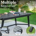 thumbnail image 5 of MF Studio 9-Piece Outdoor Patio Dining Set, 84" Extendable Table with 8 Cushioned Rattan Chairs, Black and Beige, 5 of 14
