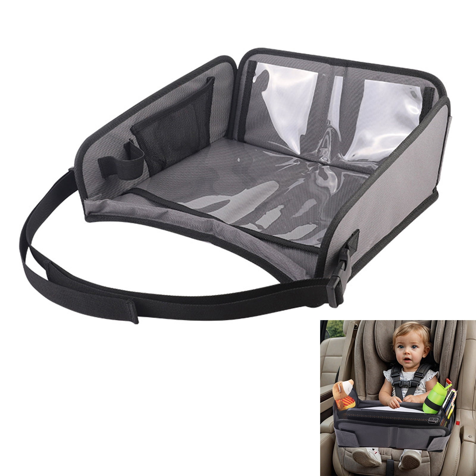 RUISINERY Kids Travel Tray for and Aircraft with Detachable Tablet Holder and Multiple Storage Pockets for Long Trip