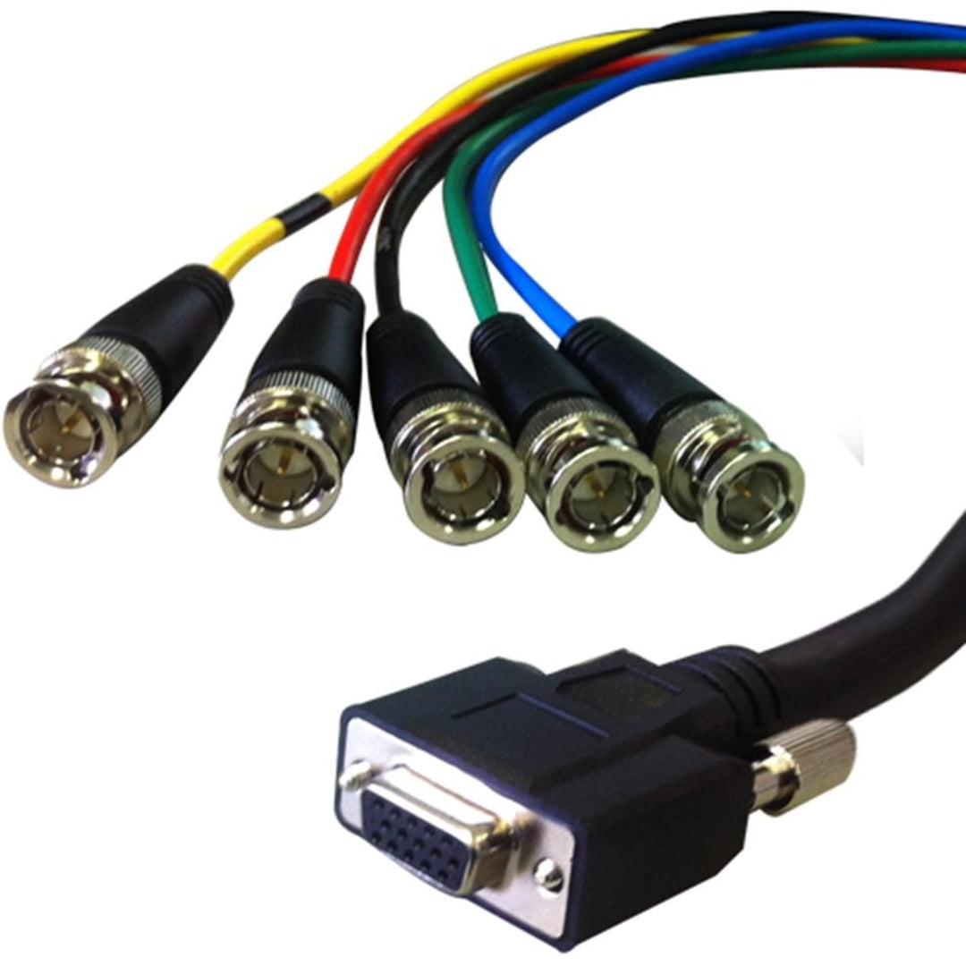 25ft VGA To VGA Cable - Double Shielded HD15 Male Monitor Cable With Ferrites