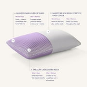 (4 pack) Purple Harmony Pillow Standard, Tall - 360º Purple Grid Hex Technology, Hypoallergenic