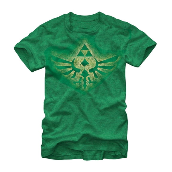 Men's Nintendo Legend of Zelda Soaring Triforce  Graphic Tee Kelly Heather 2X Large