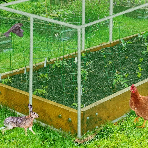 Detachable Crop Cages for Garden, 6x2.78x2.55Ft Outdoor Plant Tent with Garden Netting for Fruits, Vegetables, and Flowers (Green)