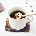 thumbnail image 5 of Bingfone Vintage Rainbow Cloud White Horse Leather Drinks Coasters with Set of 6,Suitable for Home Kitchen,Coffee Cup Coasters Home Gift, 5 of 7
