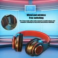 thumbnail image 7 of Wireless Headphones - 7.09x4.72x3.15in Bluetooth 5.1 Over-Ear Foldable Headset, 8-Hour Playback With LED Light, Memory Card & AUX Input For HIFI Stereo Sound, Type-C Charging, 7 of 7