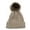 Beige, variant on Jamicy Womens Winter Hat Christmas Gift Thick Cable Knit Faux Fuzzy Fur Pom Fleece Lined Skull Cap Cuff Beanie