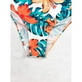 thumbnail image 4 of Traje de baño de cintura alta tropical floral con cubierta de kimono playa 3 piezas Traje de baño de bikini acolchado (XL Sincero  Ropa, 4 of 7