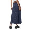 thumbnail image 5 of New Elegant Women's Low Waist Midi Skirt Ruffled Chiffon Skirt Clothes Women's Skirt-Blue-L, 5 of 5