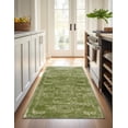 thumbnail image 2 of Unique Loom Bromley Collection Area Rug - Wells (2' x 13' 1" Runner Green/Ivory), 2 of 6