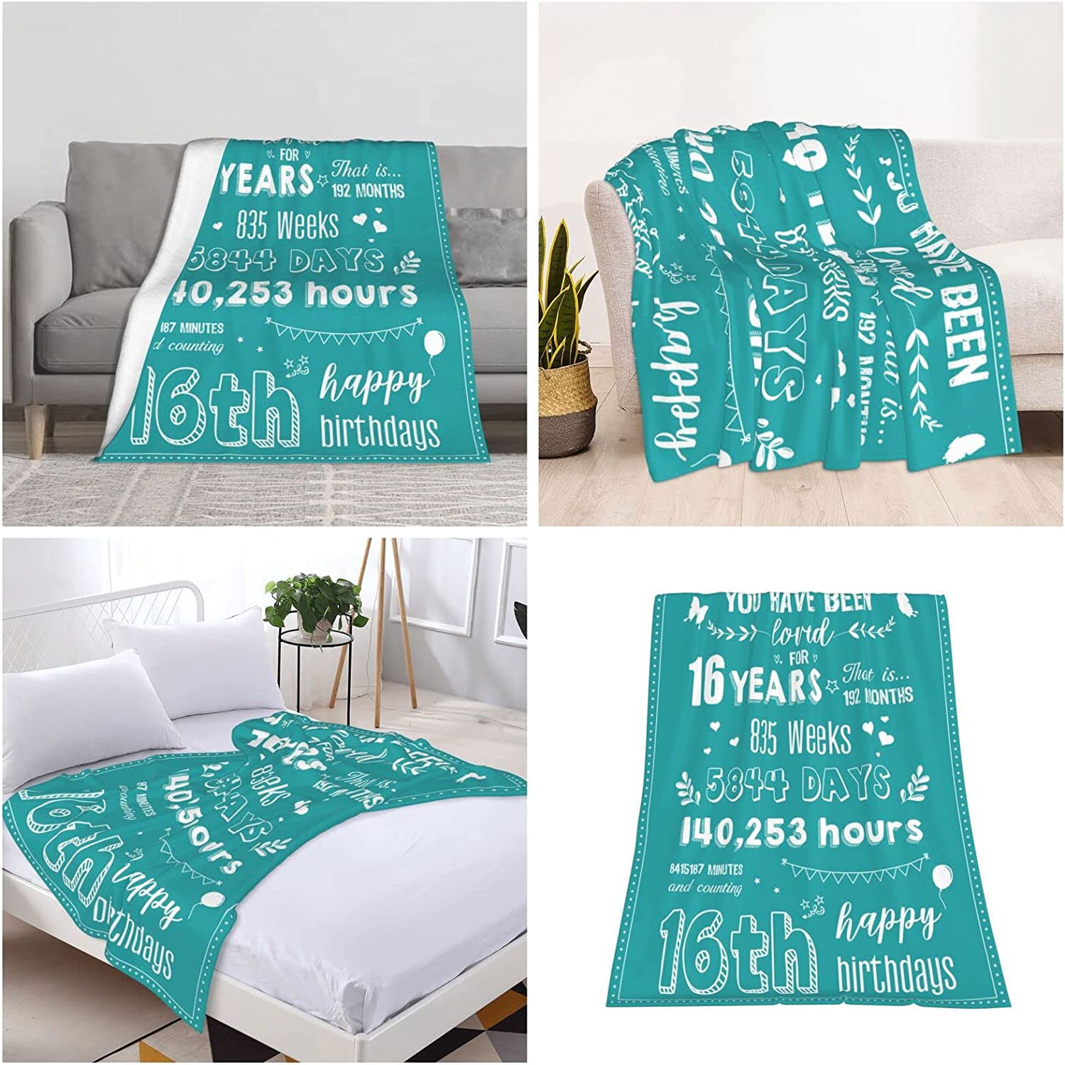 13 Year Old Girl Gift Ideas Blanket 60X50 - Gifts for 13 Year Old Girl -  13th Birthday Gifts for Girls - 13 Year Old Girl Birthday Gifts - Teen Girl  Gifts