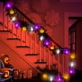 thumbnail image 3 of Halloween Decoration 118 Inch Led String Lights with Ghost Pumpkin Bat Motifs, Spooky Indoor Outdoor Fairy Lights for Party, Patio, Porch, Garden, Mantel, Window, Door Frame, Festival Ambiance, 3 of 8