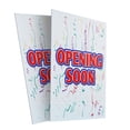 thumbnail image 4 of A-frame Sidewalk Opening Soon 24" x 36" Double Sided A-Frame Sidewalk Sign, Includes 2 Plastic Inserts | Foldable Portable White Signicade Sandwich Board Signs, 4 of 5