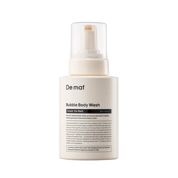 De:maf Forest For Rest Bubble Body Wash - Jabón corporal suave Cuidado de la piel coreano para todo tipo de piel