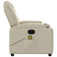 thumbnail image 5 of vidaXL Massage Recliner Chair Cream Faux Leather, 5 of 5