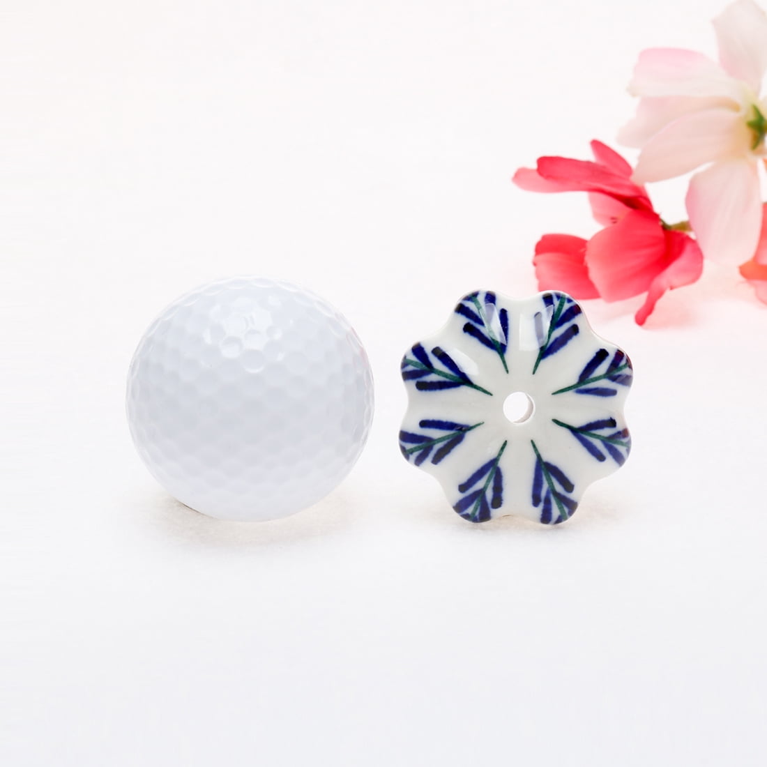 Unique Bargains Nickel Finished Hand Painted Ceramic Cabinet Knob Set of 6