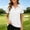 White, variant on WQNVRNR Womens Golf Polo Shirts- Moisture Wicking Summer Short Sleeve Stand Collar Slim Fit Casual 1/4 Zip Tops White Size XL