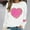 White, variant on GUZOM Valentine's Day Womens White Sweatshirt - Charming Fuzzy Heart Sequin Detail, Soft Lightweight Relaxed Crewneck Cute Festive Casual Top,Size 5XL