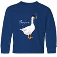 thumbnail image 3 of Inktastic French Goose says Honque Long Sleeve Youth T-Shirt, 3 of 5