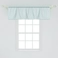 thumbnail image 2 of Ambesonne Vintage Blue Window Valance, Symmetrical Dots, 54" X 18", Pale Blue White, 2 of 3