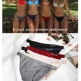 thumbnail image 5 of AWAYTR Women Underwear Cotton Bikini Panties Low Rise Cheeky Hipster Rhinestone Logo Bikini 6 Pack S-XL, 5 of 10
