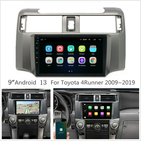 Android 13 Car Radio Stereo for Toyota 4Runner 2009-2019, 9" Car Multifunctional Player Support Carplay Android Auto GPS Navigation WIFI Bluetooth Rear Camera 2GB RAM 32GB ROM