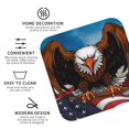 thumbnail image 3 of Honeii Cartoon Bald Eagle USA print Leather Coaster Set of 4, ideal for safeguarding your furniture from drinks spills and effortless cleanup-Square, 3 of 6